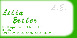 lilla ertler business card